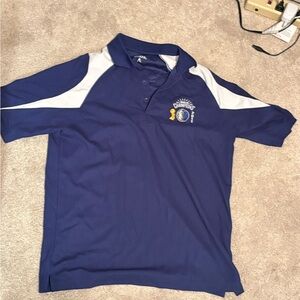 Antigua Blue and White Kids Polo Shirt